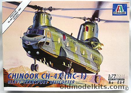 Italeri 1/72 Chinook CH-47  C/D  (HC-1) Heavy Transport Helicopter - RAF / USA / Australia / Italy, 064 plastic model kit